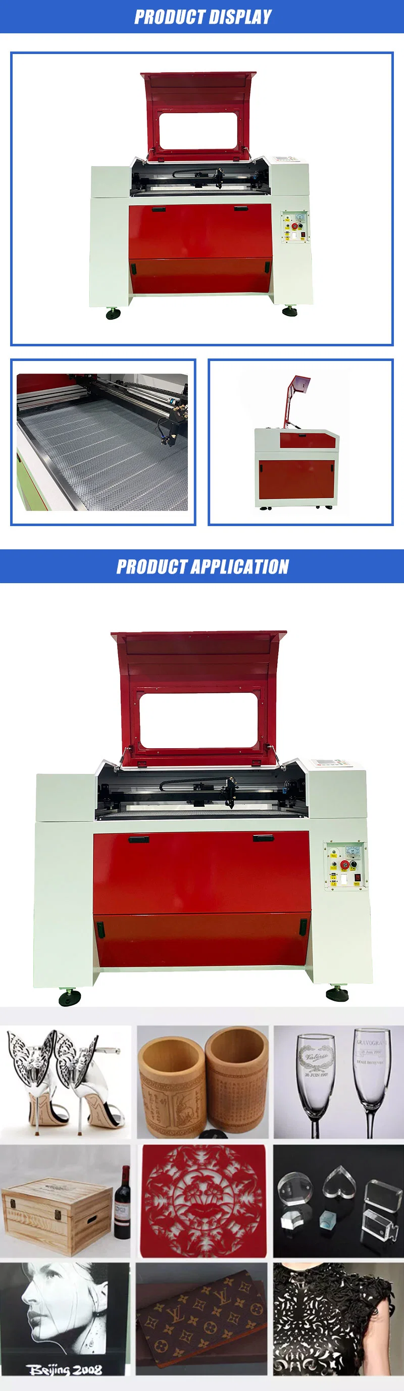 Laser Engraving Machine Cutter with Auxiliary Rotary Device Laser Engraver