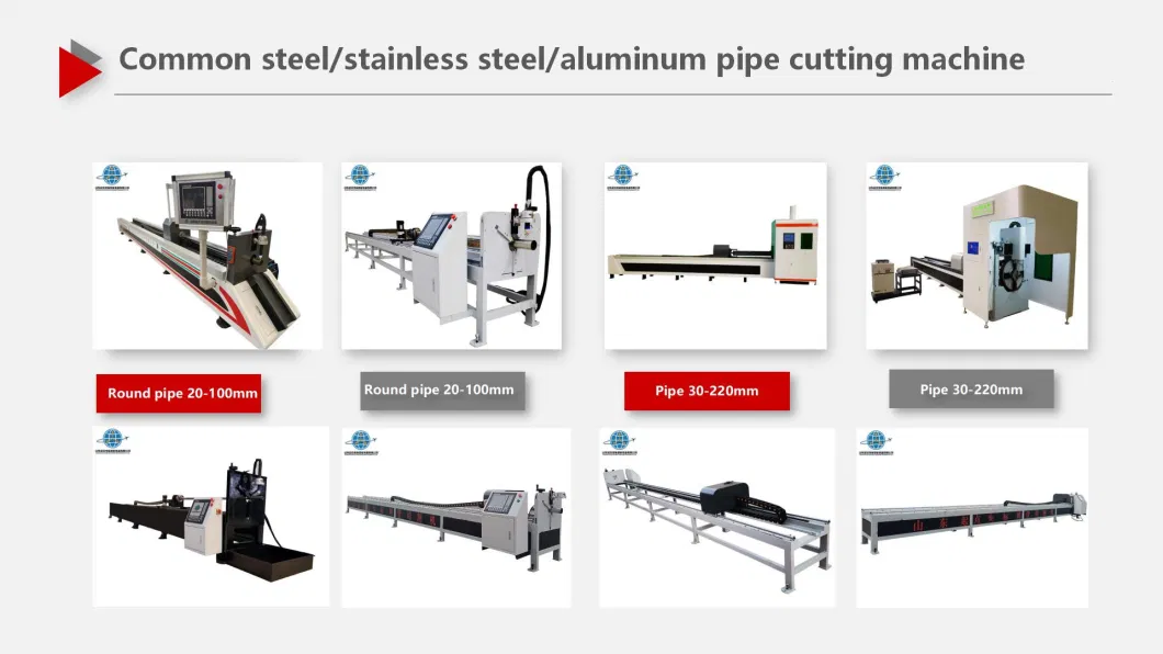 Customized Automatic Round Pipe Plasma Cutter Laser Metal Tool Cutting Machinery Machine