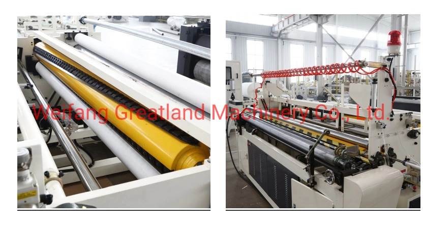 Automatic Embossed and Perforated Toilet Tissue Paper Making Glue Lamination Kitchen Towel Paper Rewinding Paper Product Making Machine